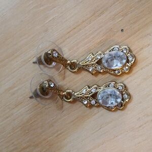 Elegant Gold and Silver Drop Earrings